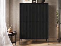 Armoire TRAINING 4 portes chêne noir