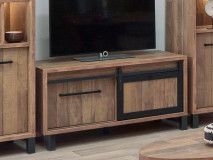 Meuble tv-hifi ALCANTARA 2 portes old teck