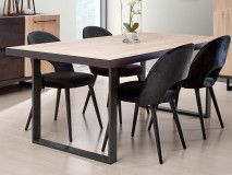Table repas VIAZZA 230 cm dark stone/castella