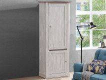 Colonne NELI 2 portes chêne blanc/chêne d'automne