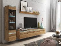 Mur tv-hifi VITTORIO 4 portes chêne wotan