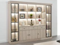 Vaisselier ORANO 5 portes 3 tiroirs gauche orme