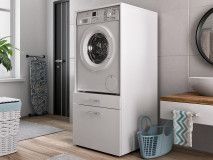 Meuble WASHING 1 machine MEDIUM blanc