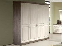 Armoire IVANA 4 portes truffe/porcelaine