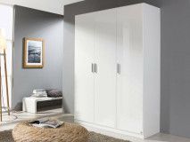 Armoire CELLON blanc 3 portes blanc brillant