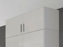 Surmeuble CELLON blanc 2 portes blanc brillant