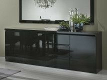 Buffet/bahut ROMEO 3 portes et 3 tiroirs noir laque