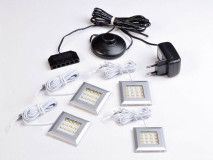 Kit éclairage led carré RGB (lot de 4)