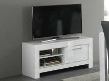 Meuble tv-hifi MADONNA 1 porte blanc laque