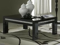 Table basse REBECCA rectangulaire noir laque