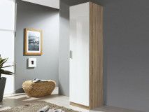Armoire CELLON sonoma 1 porte blanc brillant