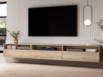 Meuble tv-hifi BABEL II 3 portes 3 niches sanremo