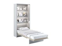 Lit mural escamotable CONCEPTION PRO 90x200 cm gris mat (vertical) avec matelas