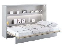 Lit mural escamotable CONCEPTION PRO 120x200 cm gris mat (horizontal)