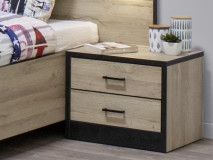 Chevet NORI 2 tiroirs chêne français