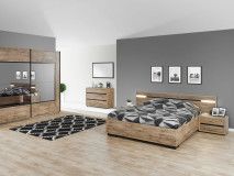 Chambre complète OLIGA I chêne scarlet