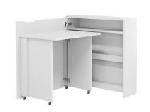 Bureau escamotable CONCEPTION SLIM blanc gauche