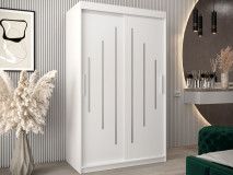  Armoire YORKNEW 2 portes coulissantes 120 cm blanc
