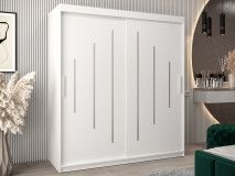 Armoire YORKNEW 2 portes coulissantes 180 cm blanc