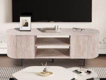 Meuble tv-hifi LARUSSO 2 portes travertin