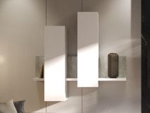 Armoire murale BOTSWANA 2 portes blanc/béton