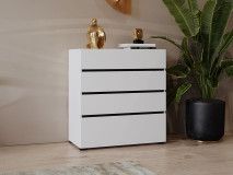 Commode CROSSAIR 4 tiroirs blanc