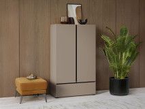 Commode CROSSAIR 2 portes 1 tiroir taupe