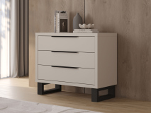 Commode HAMETTE 3 tiroirs cachemire
