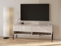 Meuble tv-hifi ORES 2 tiroirs cachemire