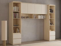 Pont de lit THEODORA 180 cm chêne lindberg/sable ouvert