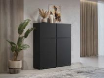 Commode CROSSAIR 4 portes noir