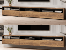 Meuble tv-hifi BABEL II 3 portes 3 niches appenzeller