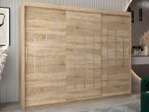 Armoire YORKNEW 3 portes coulissantes 250 cm sonoma