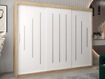 Armoire YORKNEW 3 portes coulissantes 250 cm sonoma/blanc