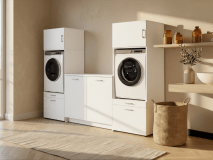 Meuble WASHING 2 machines avec meuble bas LARGE blanc