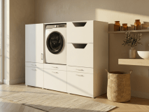 Meuble WASHING 1 machine avec 2 armoires MEDIUM blanc