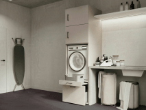 Meuble WASHING 1 machine cachemire avec 2 surmeubles