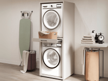 Meuble WASHING 2 machines superposées MEDIUM cachemire