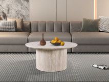 Table basse LARUSSO 80 cm travertin