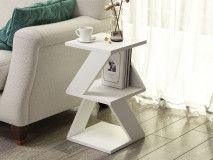 Table d'appoint ALBION 30 cm blanc