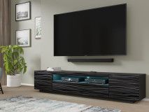 Meuble tv-hifi AUREO 3 portes 200 cm sahara avec led