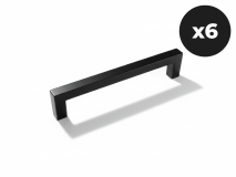 Lot de 6 poignées WASHING noir