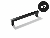 Lot de 7 poignées WASHING noir