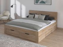Lit FLASH 180x200 cm chêne sonoma avec tiroirs
