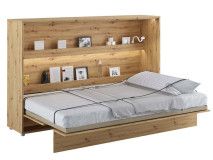 Lit mural escamotable CONCEPTION PRO 120x200 cm chêne artisan (horizontal)