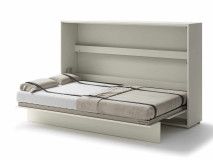 Lit mural escamotable CONCEPTION PRO 120x200 cm cachemire (horizontal) avec matelas