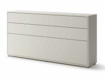 Lit mural escamotable CONCEPTION PRO 90x200 cm cachemire (horizontal) avec matelas