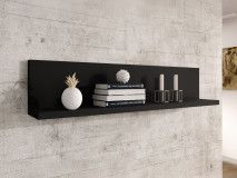 Etagère murale BOTSWANA 150 cm noir mat