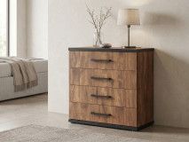 Commode ELENAS 4 tiroirs acacia