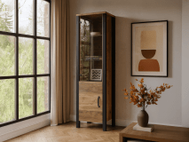 Colonne OLIANNE 2 portes épicéa appenzeller/noir